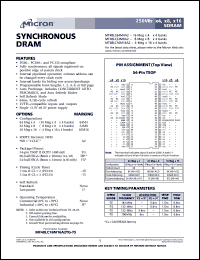 MT48LC32M8A2FB-75 datasheet: 8 Meg x 8 x 4banks, CL=3, 133MHz synchronous DRAM MT48LC32M8A2FB-75