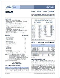 MT4LC8M8E1DJ-6 datasheet: 512K x 32 x 4banks, 143MHz DRAM MT4LC8M8E1DJ-6