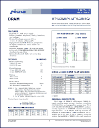 MT4LC8M8P4DJ-6 datasheet: 8Meg x 8 EDO RAM MT4LC8M8P4DJ-6