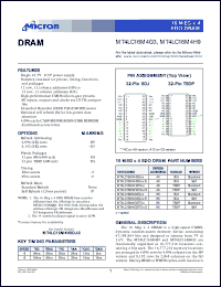 MT4LC16M4H9DJ-5 datasheet: 16Meg x 4 EDO DRAM MT4LC16M4H9DJ-5