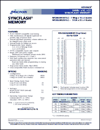 MT28S2M32B1LCFG-75 datasheet: 512K x 32 x 4banks, 133MHz syncflash memory MT28S2M32B1LCFG-75