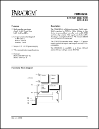 PDM31256SA10TY datasheet: 3.3V 256K static RAM 32K x 8-bit PDM31256SA10TY