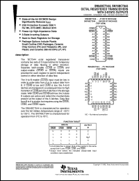 SNJ54BCT544FK datasheet:  OCTAL REGISTERED TRANSCEIVERS WITH 3-STATE OUTPUTS SNJ54BCT544FK