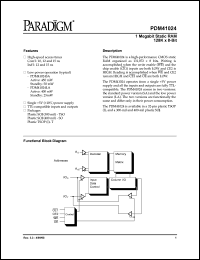 PDM41024SA10TSO datasheet: 1Megabit static RAM 128K x 8-bit PDM41024SA10TSO