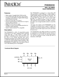 PDM4M4030S15Z datasheet: 64K x 32 CMOS static RAM module PDM4M4030S15Z