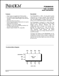 PDM4M4040S15Z datasheet: 128K x 32 CMOS static RAM module PDM4M4040S15Z