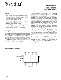 PDM4M4060S15AM datasheet: 256K x 32 CMOS static RAM module PDM4M4060S15AM