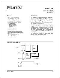 PDM41256LA7T datasheet: 256K static RAM 32K x 8-bit PDM41256LA7T