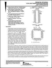 SN74ABT652DW datasheet:  OCTAL BUS TRANSCEIVERS AND REGISTERS WITH 3-STATE OUTPUTS SN74ABT652DW