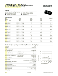 RA-241.8S datasheet: 1W DC/DC converter with 24V input, 1.8V/555mA output RA-241.8S