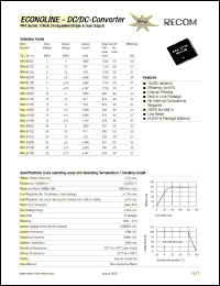 RAA-0505S datasheet: 5W DC/DC converter with 5V input, 5/1000mA output RAA-0505S