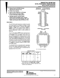 SN74BCT543DW datasheet:  OCTAL REGISTERED TRANSCEIVERS SN74BCT543DW