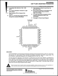 SN74FB2033KRC datasheet:  8-BIT TTL/BTL REGISTERED TRANSCEIVER SN74FB2033KRC