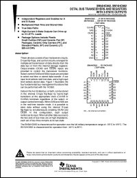 SN74HC652DW datasheet:  OCTAL BUS TRANSCEIVERS AND REGISTERS WITH 3-STATE OUTPUTS SN74HC652DW