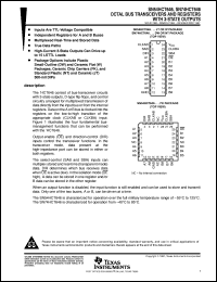SN74HCT646DW datasheet:  OCTAL BUS TRANSCEIVERS AND REGISTERS WITH 3-STATE OUTPUTS SN74HCT646DW