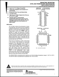 SN74HCT652NT datasheet:  OCTAL BUS TRANSCEIVERS AND REGISTERS WITH 3-STATE OUTPUTS SN74HCT652NT