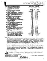 SN74LVT16952DL datasheet:  3.3-V ABT 16-BIT REGISTERED TRANSCEIVERS WITH 3-STATE OUTPUTS SN74LVT16952DL