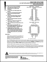 SN74LVTH2952DBR datasheet:  3.3-V ABT OCTAL BUS TRANSCEIVERS AND REGISTERS WITH 3-STATE OUTPUTS SN74LVTH2952DBR