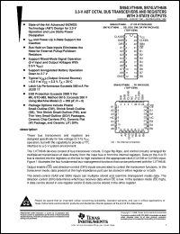 SN74LVTH646DBLE datasheet:  3.3-V ABT OCTAL BUS TRANSCEIVERS AND REGISTERS WITH 3-STATE OUTPUTS SN74LVTH646DBLE