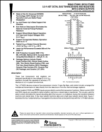 SN74LVTH652DWR datasheet:  3.3-V ABT OCTAL BUS TRANSCEIVERS AND REGISTERS WITH 3-STATE OUTPUTS SN74LVTH652DWR