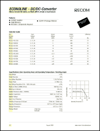 REC2.2-2405SRW4 datasheet: 2.2W DC/DC converter with 24V input, 5V/400mA output REC2.2-2405SRW4