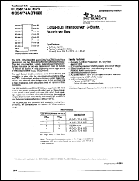 CD54ACT623F3A datasheet:  NON-INVERTING OCTAL-BUS TRANSCEIVERS WITH 3-STATE OUTPUTS CD54ACT623F3A