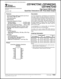 CD74HC243E datasheet:  HIGH SPEED CMOS LOGIC QUAD-BUS TRANSCEIVERS WITH 3-STATE OUTPUTS CD74HC243E