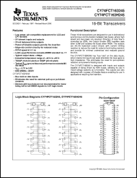 CY74FCT163245APAC datasheet:  16-BIT BUS TRANSCEIVERS WITH 3-STATE OUTPUTS CY74FCT163245APAC