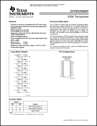 CY74FCT2245TQCT datasheet:  OCTAL BUS TRANSCEIVERS WITH 3-STATE OUTPUTS AND SERIES DAMPING RESISTORS CY74FCT2245TQCT