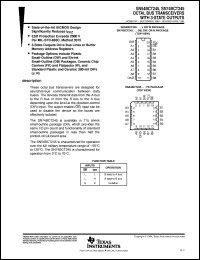 SNJ54BCT245J datasheet:  OCTAL BUS TRANSCEIVERS WITH 3-STATE OUTPUTS SNJ54BCT245J