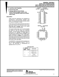 SNJ54F621J datasheet:  OCTAL BUS TRANSCEIVERS WITH OPEN-COLLECTOR OUTPUTS SNJ54F621J