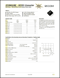 ROM-241.8S datasheet: 1W DC/DC converter with 24V input, 1.8/555mA output, 2kV isolation ROM-241.8S