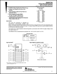 SN64BCT245DW datasheet:  OCTAL BUS TRANSCEIVERS SN64BCT245DW