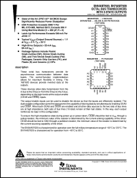 SN74ABT620DW datasheet:  OCTAL BUS TRANSCEIVERS WITH 3-STATE OUTPUTS SN74ABT620DW