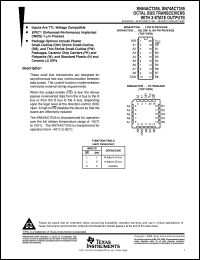 SN74ACT245DW datasheet:  OCTAL BUS TRANSCEIVERS WITH 3-STATE OUTPUTS SN74ACT245DW