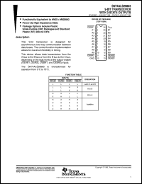 SN74ALS29863NT datasheet:  9-BIT BUS TRANSCEIVERS WITH 3-STATE OUTPUTS SN74ALS29863NT