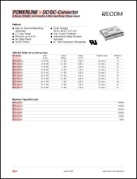 RP30-2418SE datasheet: 30W DC/DC converter with 18-36V input, 1.8V/6.00A output RP30-2418SE