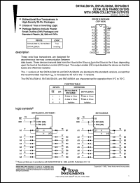 SN74ALS641ADWR datasheet:  OCTAL BUS TRANSCEIVERS WITH OPEN-COLLECTOR OUTPUTS SN74ALS641ADWR