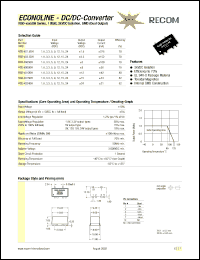 RSD-051.8DH datasheet: 1W DC/DC converter with 5V input, +-1.8V/+-278mA output RSD-051.8DH