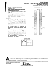 SN74ALVC164245DGGR datasheet:  16-BIT 3.3-V TO 5-V LEVEL SHIFTING TRANSCEIVER WITH 3-STATE OUTPUTS SN74ALVC164245DGGR