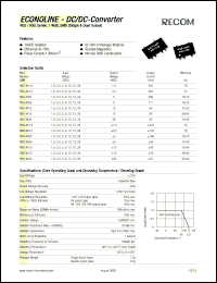 RSS-0505 datasheet: 1W DC/DC converter with 5V input, 5V/200mA output RSS-0505