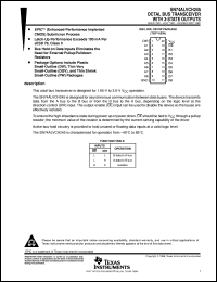 SN74ALVCH245DWR datasheet:  OCTAL BUS TRANSCEIVER WITH 3-STATE OUTPUTS SN74ALVCH245DWR