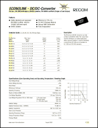 RV-1209S datasheet: 2W DC/DC converter with 12V input, 9V/222mA output RV-1209S