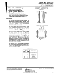 SN74BCT623DW datasheet:  OCTAL BUS TRANSCEIVERS SN74BCT623DW