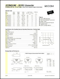 RY-0512DCL datasheet: 1W DC/DC converter with 5V input, +-12V/+-42mA output RY-0512DCL