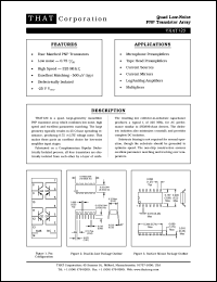 THAT120 datasheet: Quad low-noise PNPN transistor array THAT120