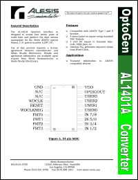 AL1401A datasheet: OptoGen interface converter AL1401A