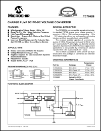 TC7662BCPA datasheet: Charge pump DC-to-DC voltage converter TC7662BCPA