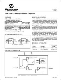 TC901CPA datasheet: Dual auto-zeroed operational amplifiers TC901CPA