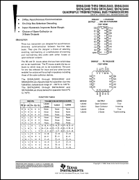 SN74LS442N datasheet:  QUAD TRIDIRECTIONAL BUS TRANSCEIVERS SN74LS442N